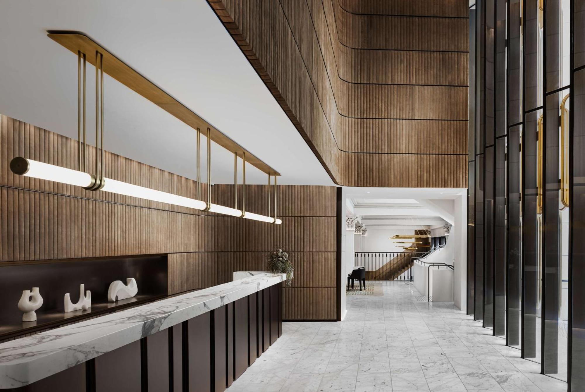 Hilton Melbourne Little Queen Street Экстерьер фото The interior of the new building